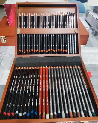 derwent Sketching Pencils 48 Wooden Box NUOVE