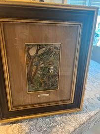 Quadro dipinto su argento