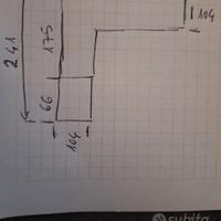 divano angolare +5cuscini+copri divano grigio 
