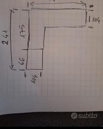 divano angolare +5cuscini+copri divano grigio 