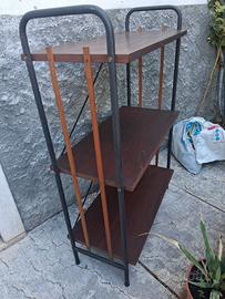 libreria vintage  a giorno  in legno teak anni 60
