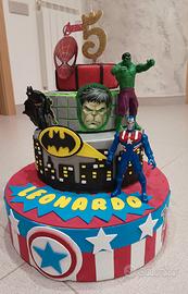 Torta scenografica Avengers Supereroi 