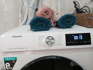 Lavatrice Hisense 8kg Slim – Motore Inverter & Vap