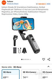 Stabilizzatore smartphone 3 assi nuovo