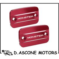 Coppia coperchi pompa freni Monster rosso