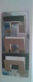 porta riviste a muro inox