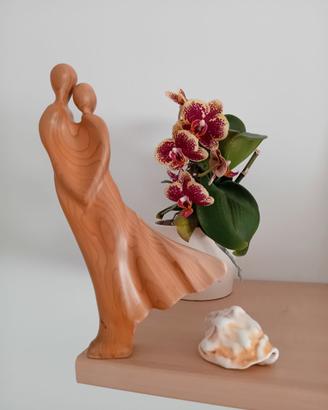 Scultura di coppia in legno di Tasso