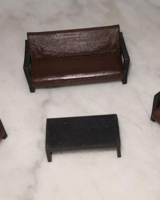 ARREDI DIORAMA 1/64 (DIVANO, 2 POLTRONE, TAVOLO)