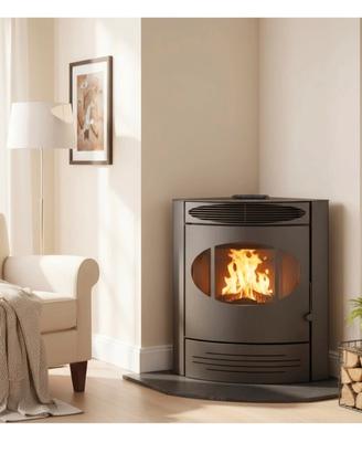 Stufa a Pellet FairX12 Nera angolare pari al nuovo