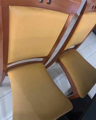 Sedie legno  con imbottitira