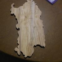 Tagliere in legno di Ulivo a forma di Sardegna