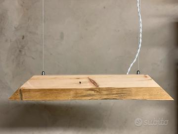 Lampada a sospensione LED in legno