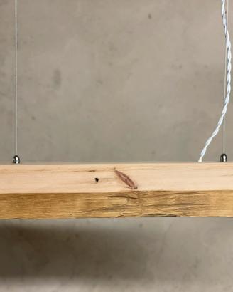 Lampada a sospensione LED in legno