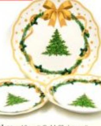 servizio di piatti di natale 