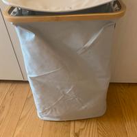 Porta tutto in stoffa e legno