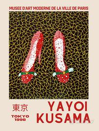 poster Yayoi Kusama Wallart formato A3 japan stile