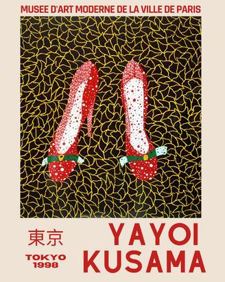 poster Yayoi Kusama Wallart formato A3 japan stile