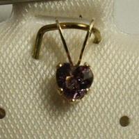 Pendente in oro10kt con ametista