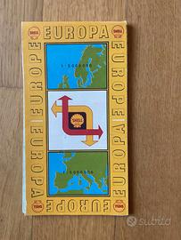 Carta stradale Europa Shell 1956