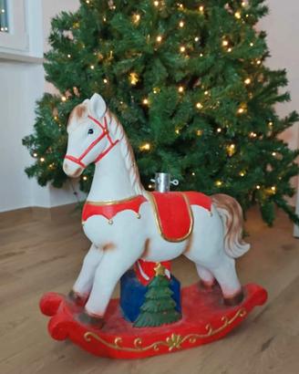 Base albero cavalluccio arredamento natale 