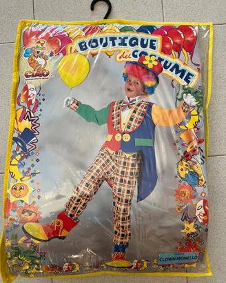VESTITO COSTUME PAGLIACCIO CLOWN CARNEVALE