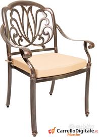 Sedia giardino modello Roma alluminio pressofuso