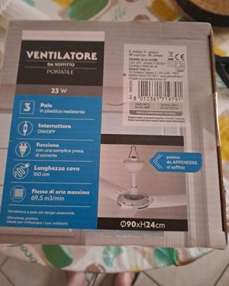 Ventilatore portatile da soffitto