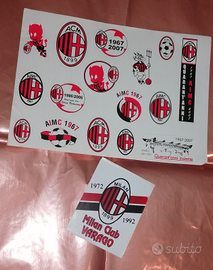 Foglio 16 adesivi AIMC e adesivo Milan Club