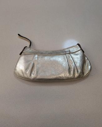 Borsa baguette oro vera pelle Lorella pagano 