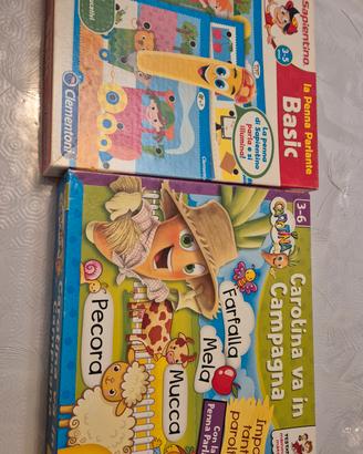 2 giochi carotina e clementoni 