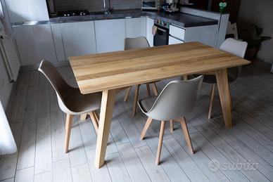 Tavolo artigianale in legno massello 160×85