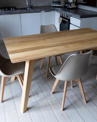 Tavolo artigianale in legno massello 160×85