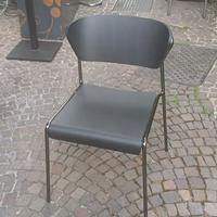 Sedia Legno e Alluminio Nichel Nero Lisa Wood Scab