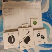 New💯Motorola Watch-Tag-Buds-Caricabatterie💯