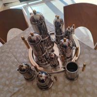 set completo acciao inox e oro 