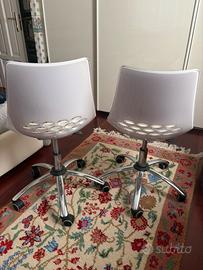 Coppia sedie Calligaris JAM bianche in girevoli
