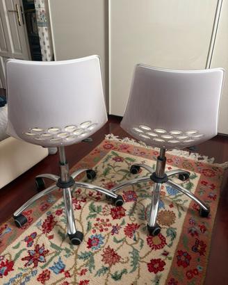 Coppia sedie Calligaris JAM bianche in girevoli