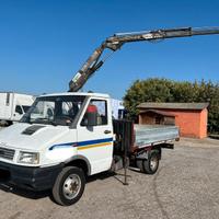 Iveco daily 49-10 cassone+gru hiab 03 4x2