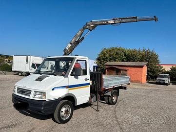 Iveco daily 49-10 cassone+gru hiab 03 4x2