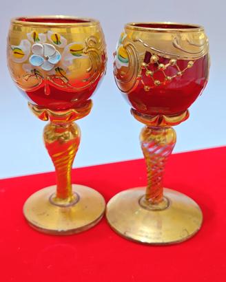Calici da liquore ( Rosolio ) in vetro Murano