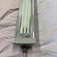 Lampada plafoniera stagna acciaio vetro led