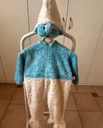 Vestito Carnevale "Puffo" vintage.