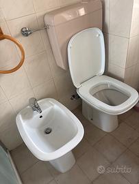 Coppia Sanitari wc dolomite con anello seduta