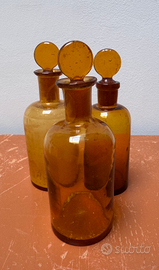 bottiglie farmacia vintage originali AMBRATE vuote