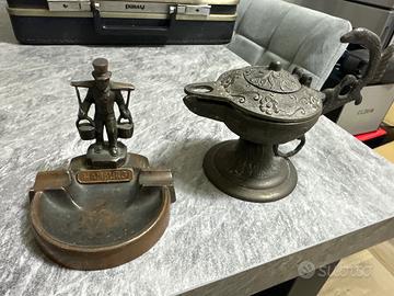 Lotto Vintage Ottone - Posacenere Amburgo & Lampad