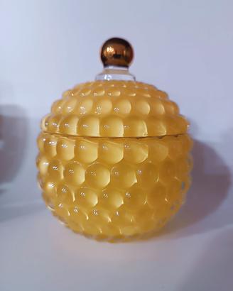 Barattolo vetro con coperchio colore giallo