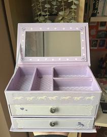 Scatola porta gioie-portatrucchi viola