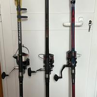 Canne surf casting con mulinello