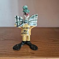 Statuetta clown in ceramica