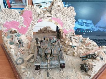Diorama 1:35 caccia carri tedesco STUG III Cassino